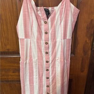 Forever 21 Pink and White Striped Shirt